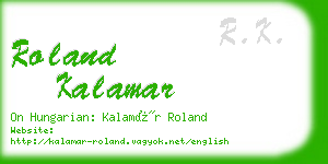 roland kalamar business card